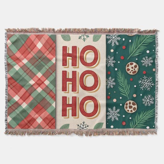 Ho Ho Ho Kerstmis Deken (Voorkant)