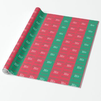 Ho Ho Ho Kerstmis Element Wrapppapier Cadeaupapier