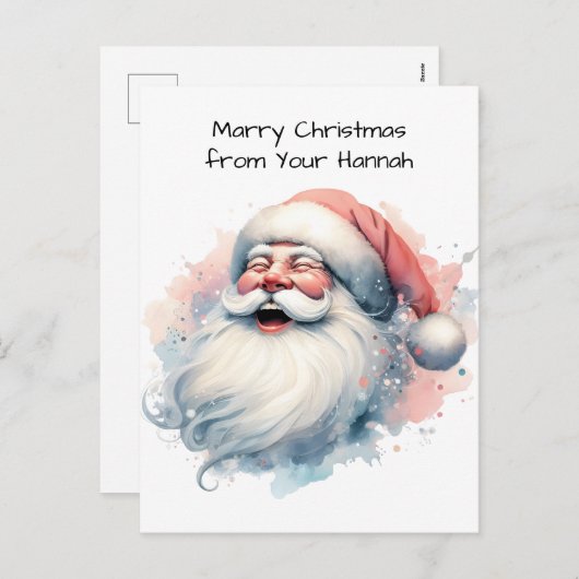 HO HO HO Kerstmis Feestdagenkaart (Voorkant / Achterkant)