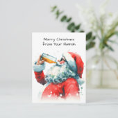 HO HO HO Kerstmis Feestdagenkaart (Staand voorkant)