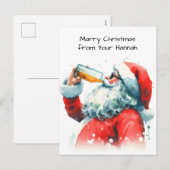 HO HO HO Kerstmis Feestdagenkaart (Voorkant / Achterkant)