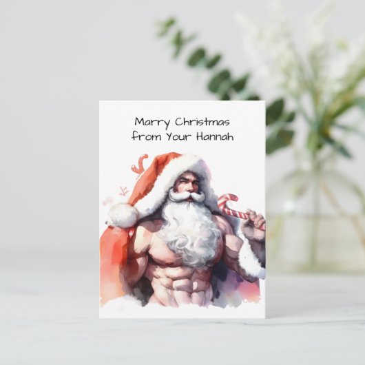 HO HO HO Kerstmis Feestdagenkaart (Staand voorkant)