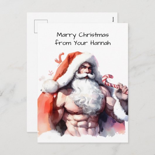 HO HO HO Kerstmis Feestdagenkaart (Voorkant / Achterkant)