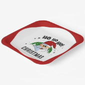 Ho Ho Ho Kerstmis Grappig Santa Face Papieren Bordje (Gebogen)