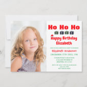 Ho Ho Ho Kerstmis Kinderen Verjaardag Kaart (Voorkant)