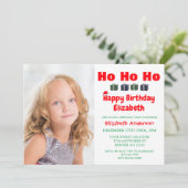 Ho Ho Ho Kerstmis Kinderen Verjaardag Kaart (Staand voorkant)
