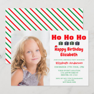 Ho Ho Ho Kerstmis Kinderen Verjaardag Kaart