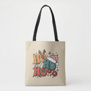 Ho Ho Ho Kerstmis Lelijke Kerstman Muts Groovy Tote Bag