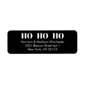 Ho Ho Ho Kerstmis minimalistisch retouradres Etiket (Voorkant)