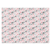 Ho Ho Ho Kerstmis Modern Typografische Patroon Tafelkleed (Voorkant (Horizontaal))