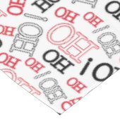 Ho Ho Ho Kerstmis Modern Typografische Patroon Tafelkleed (Gekanteld)