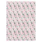 Ho Ho Ho Kerstmis Modern Typografische Patroon Tafelkleed (Voorkant)