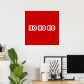 Ho Ho Ho Kerstmis Poster (Thuiskantoor)