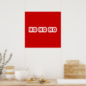 Ho Ho Ho Kerstmis Poster (Keuken)