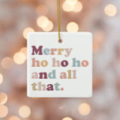 Ho Ho Ho Kerstmis | Retro vakantiefoto Keramisch Ornament