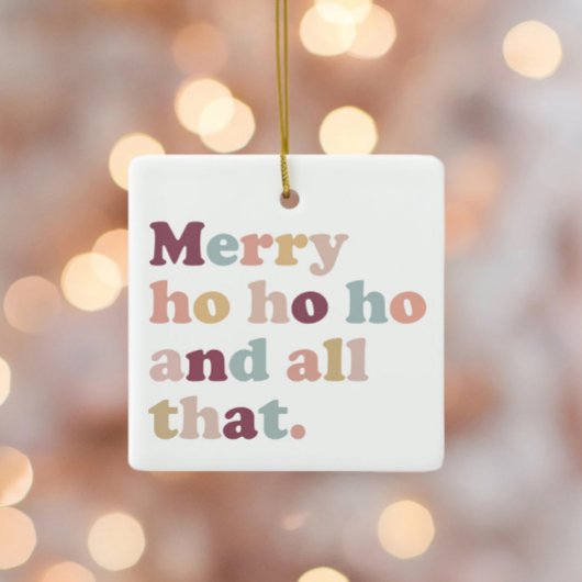 Ho Ho Ho Kerstmis | Retro vakantiefoto Keramisch Ornament