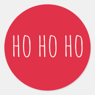 Ho Ho Ho Kerstmis   Rode Gezellige Vakantie Sinter Ronde Sticker
