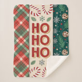 Ho Ho Ho Kerstmis Sherpa Deken (Voorkant)