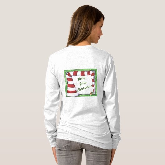 HO HO HO Kerstmis Shirt (Achterkant volledig)
