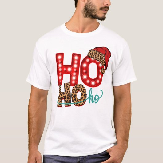 Ho Ho Ho Kerstmis T-shirt (Voorkant)