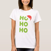 Ho Ho Ho Kerstmis T-Shirt Typografie Santa Pet (Voorkant)