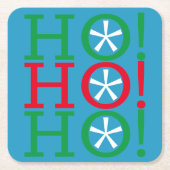 Ho! Ho! Ho! kerstOnderzetters zijn feestelijk Kartonnen Onderzetters (Voorkant)