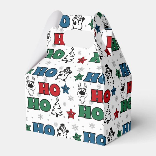 Ho-Ho-Ho-Kerstontwerp Bedankdoosjes (Achterkant)