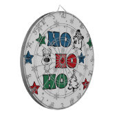 Ho-Ho-Ho-Kerstontwerp Dartbord (Voorkant Links)