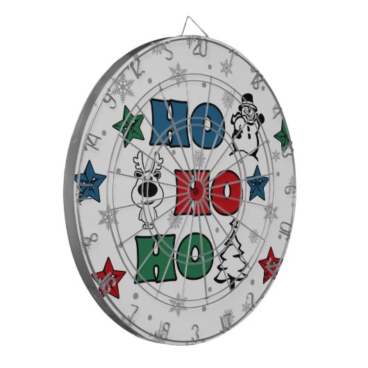 Ho-Ho-Ho-Kerstontwerp Dartbord (Voorkant Links)