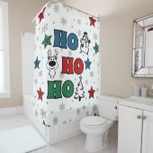 Ho-Ho-Ho-Kerstontwerp Douchegordijn (In situ)