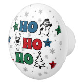 Ho-Ho-Ho-Kerstontwerp Keramische Knop (Rechts)
