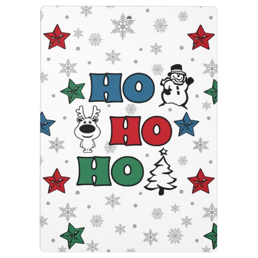 Ho-Ho-Ho-Kerstontwerp Klembord (Achterkant)