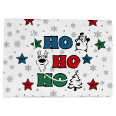 Ho-Ho-Ho-Kerstontwerp Large Cadeautasje (Achterkant)