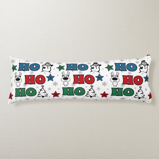 Ho-Ho-Ho-Kerstontwerp Lichaamskussen (Voorkant)