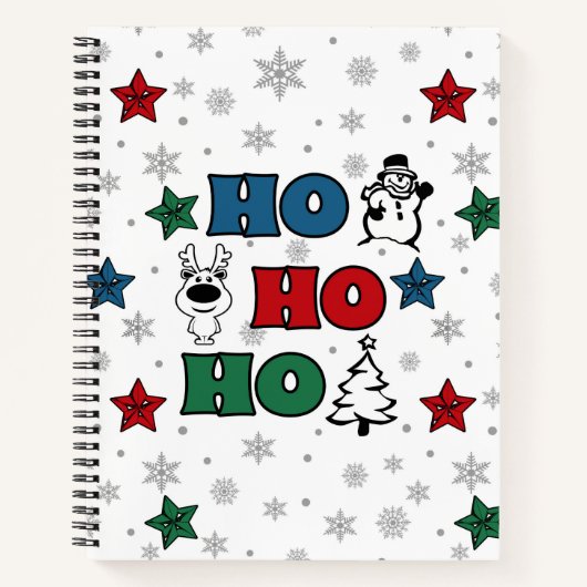 Ho-Ho-Ho-Kerstontwerp Notitieboek (Voorkant)