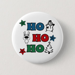Ho-Ho-Ho-Kerstontwerp Ronde Button 5,7 Cm