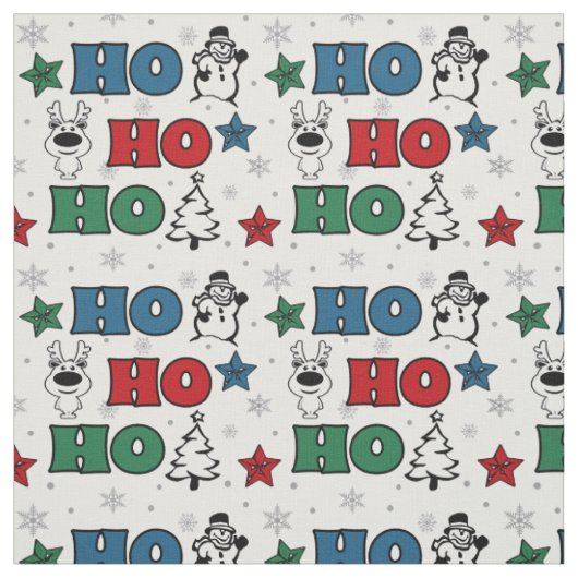 Ho-Ho-Ho-Kerstontwerp Stof (Swatch)