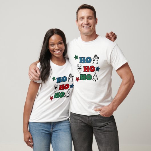 Ho-Ho-Ho-Kerstontwerp T-shirt (Unisex)
