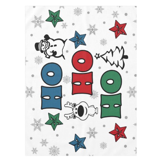 Ho-Ho-Ho-Kerstontwerp Tafelkleed (Voorkant)