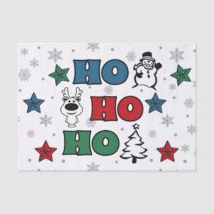 Ho-Ho-Ho-Kerstontwerp Tissuepapier