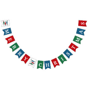 Ho-Ho-Ho-Kerstontwerp Vlaggetjes