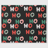 Ho Ho Ho-kerstpapier Cadeaupapier (Vlak)