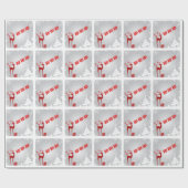 HO! HO! HO! kerstpapier Cadeaupapier (Vlak)