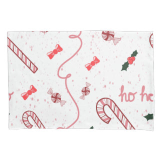 Ho ho ho kerstpapier met zuurstokken kussensloop