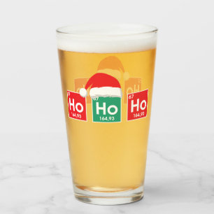 Ho Ho Ho   Kerstperiodieke tabel Nerd-Humor Glas