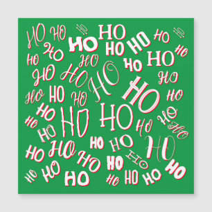 HO HO HO Kersttekstpatroon wit groen rood