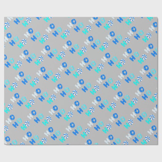 "Ho Ho Ho" Kerstthema Cadeaupapier (Vlak)