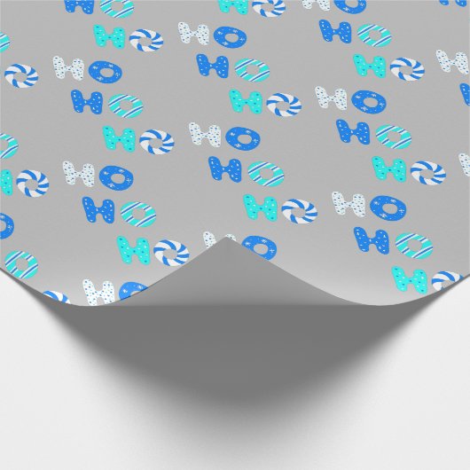 "Ho Ho Ho" Kerstthema Cadeaupapier (Hoek)