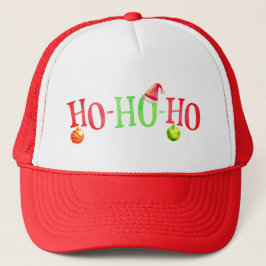 Ho-Ho-Ho kersttypografische waterverf Trucker Pet