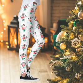 Ho Ho Ho! Kerstvakantie Kersttrui Leggings